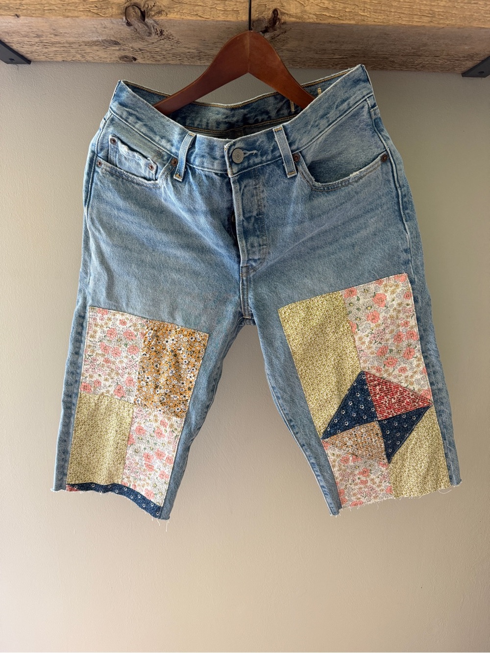 Levi’s 501 150th Anniversary Collection 90's Road Trip Patchwork Shorts